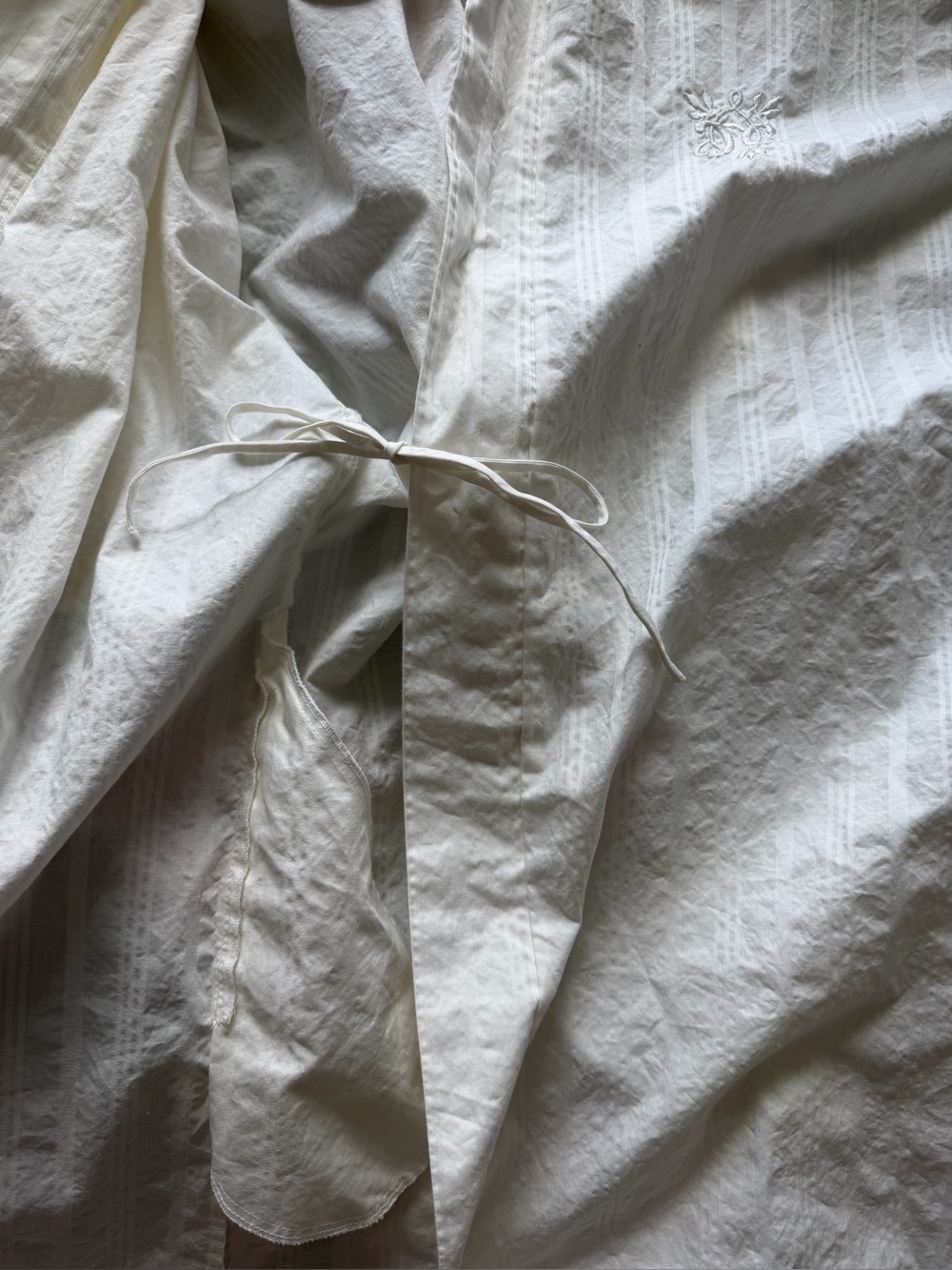 Vintage Natori 100% Cotton White Women's Kimono Robe with Belt - Picture 2 of 14